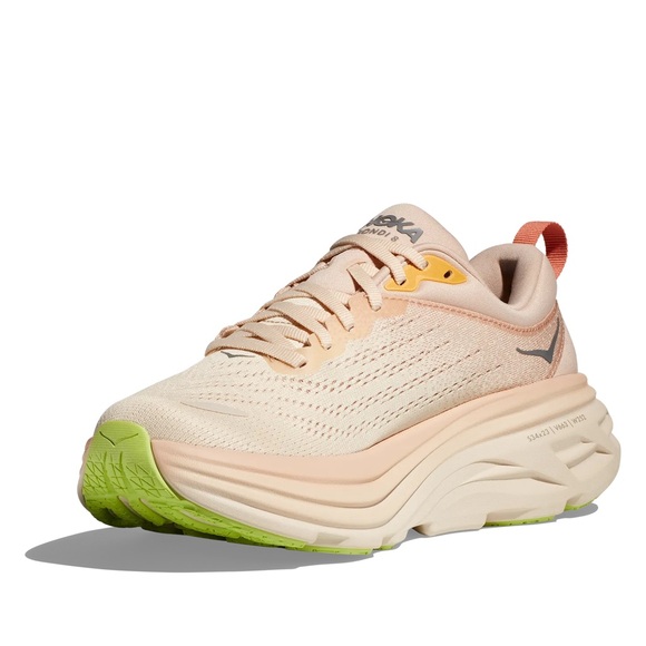 Hoka Womens Bondi 8 Cream Vanilla Running Shoes - Picture 6 of 9
